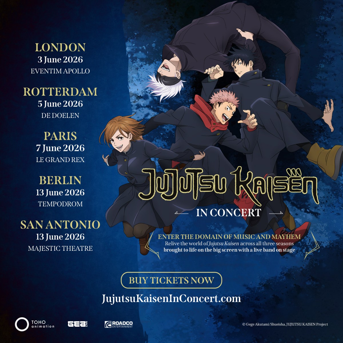 Jujutsu Kaisen in Concert heads to&nbsp;london