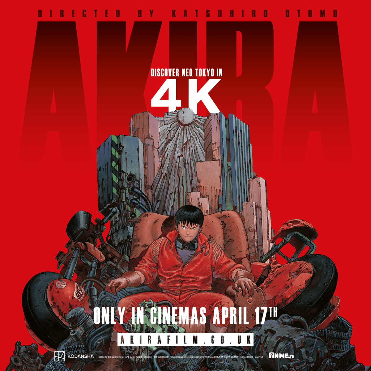 Akira retruns to over 350 cinemas nationwide on april&nbsp;17th